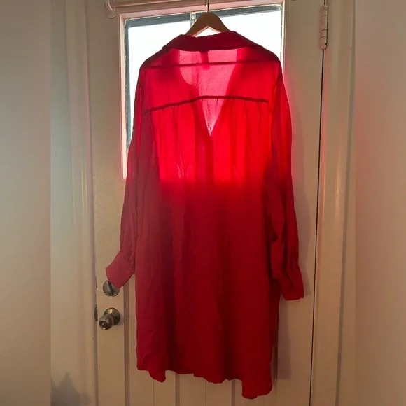 REPOST: H&M Hot Pink Oversized Shirtdress - Picture 3 of 6